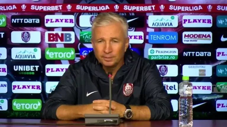 Conferință de presă Dan Petrescu după CFR Cluj - Neman Grodno 0-0