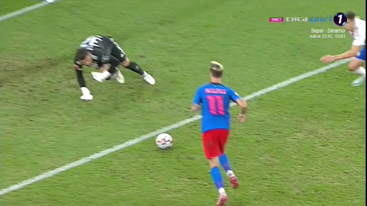 Ratarea sezonului?! David Miculescu a zguduit bara din câțiva metri în FCSB - Oțelul_18