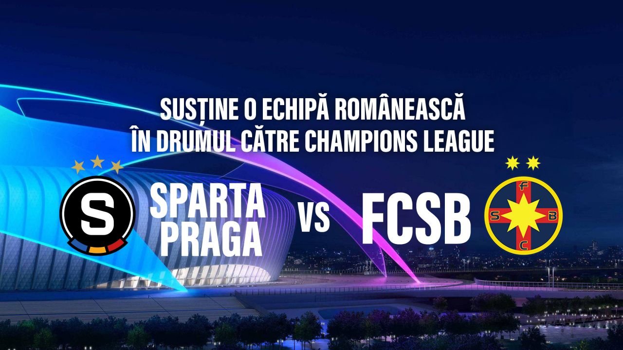 Sparta Praga - FCSB, live online. C&acirc;nd se joacă și cum poți vedea meciul din Champions League