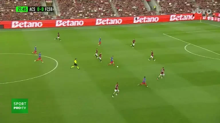 Sparta Praga - FCSB (min. 22) Ocazie FCSB. Miculescu trimite peste poartă