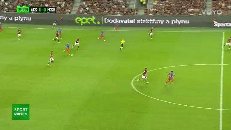 Sparta Praga - FCSB (min. 40) Ocazie FCSB. Popa șutează în blocajul portarului adevers