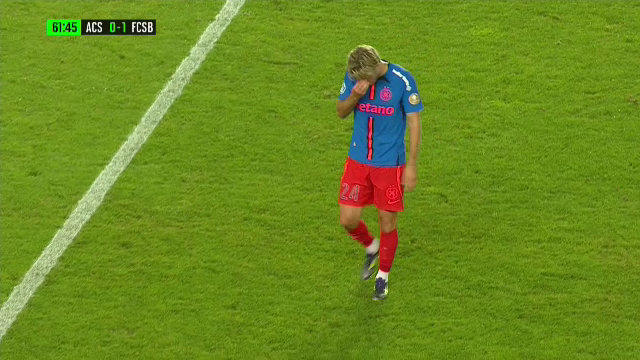 Dramă pentru Baeten! A fost trimis &icirc;n teren după pauză &icirc;n Sparta - FCSB, dar a fost &icirc;nlocuit după doar 17 minute