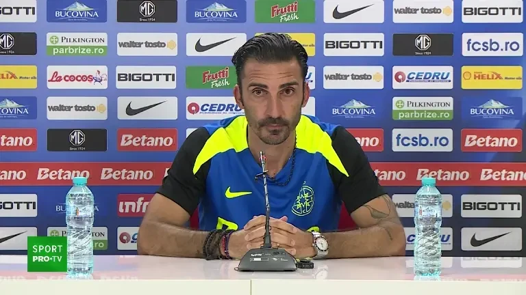 Conferință de presă Elias Charalambous, înainte de FCSB - Farul Constanța (08.08.2024)