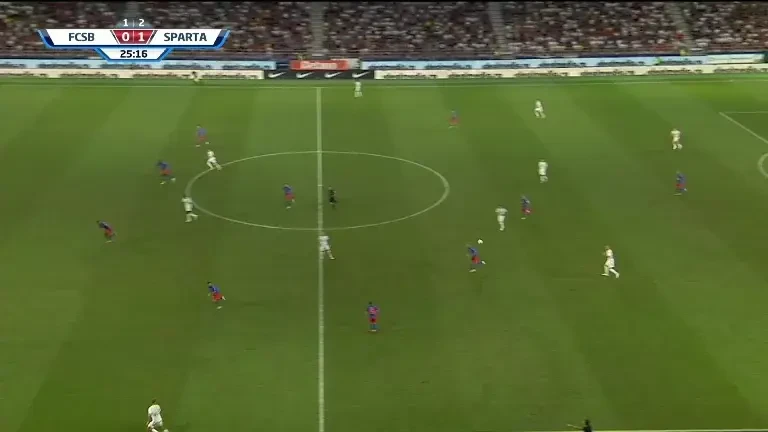FCSB - Sparta Praga: faultul comis de Dawa (minutul 25)