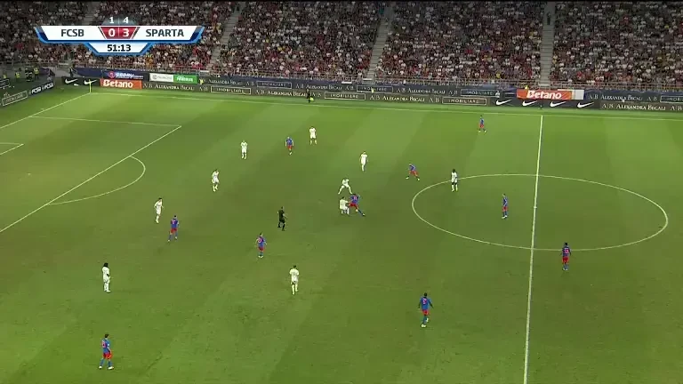 FCSB - Sparta Praga: ocazie Sparta Praga (minutul 51)