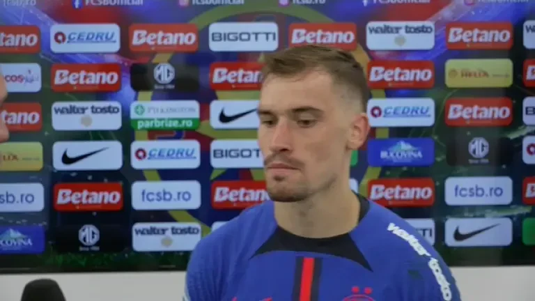 Darius Olaru, după FCSB - Sparta Praga 2-3: A fost fault clar, și adversarii mi-au spus. Arbitrii au fost 60-40 și &icirc;n tur, și &icirc;n retur