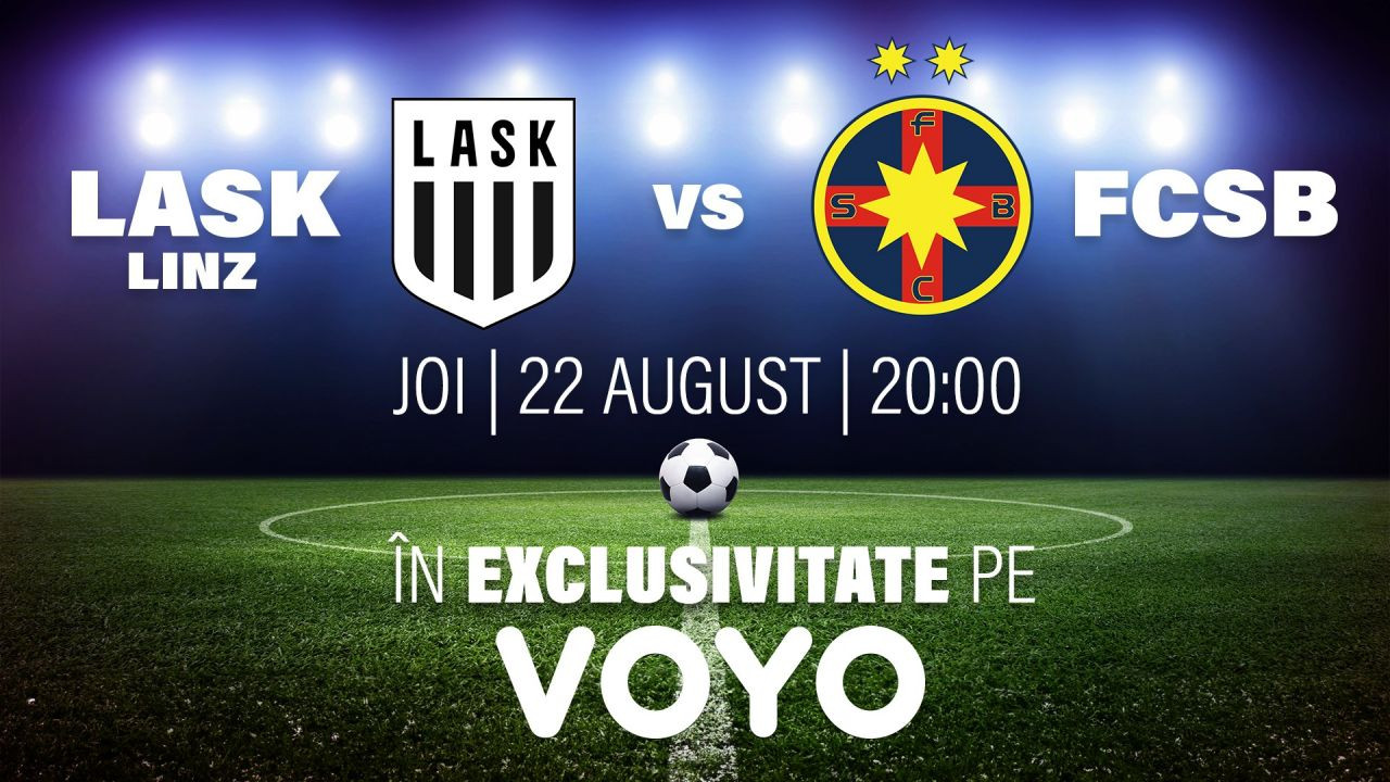 Confruntarea din play-off-ul Europa League, dintre LASK Linz - FCSB, poate fi urmărită, &icirc;n exclusivitate, pe VOYO!&nbsp;&nbsp;