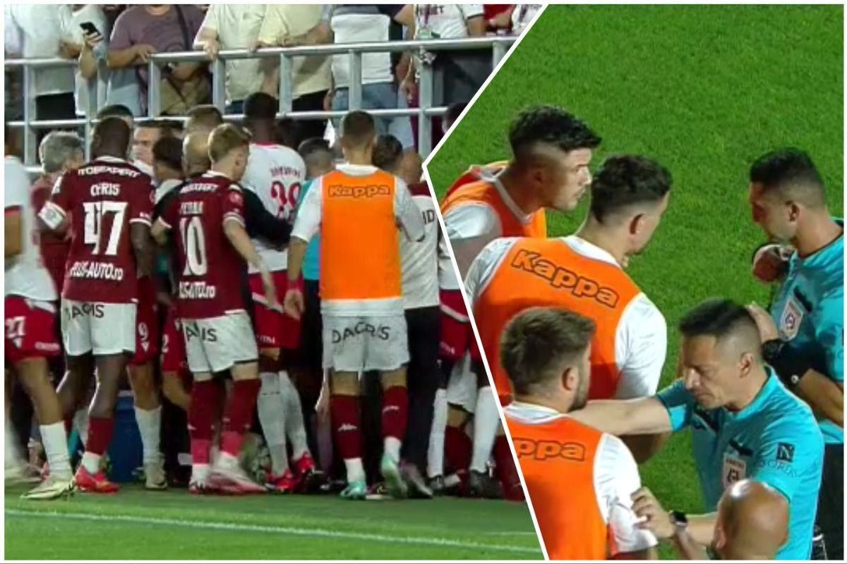 Clipe tensionate &icirc;n derby-ul Rapid - Dinamo! Cristi Săpunaru, sancționat după ce a sărit la un adversar