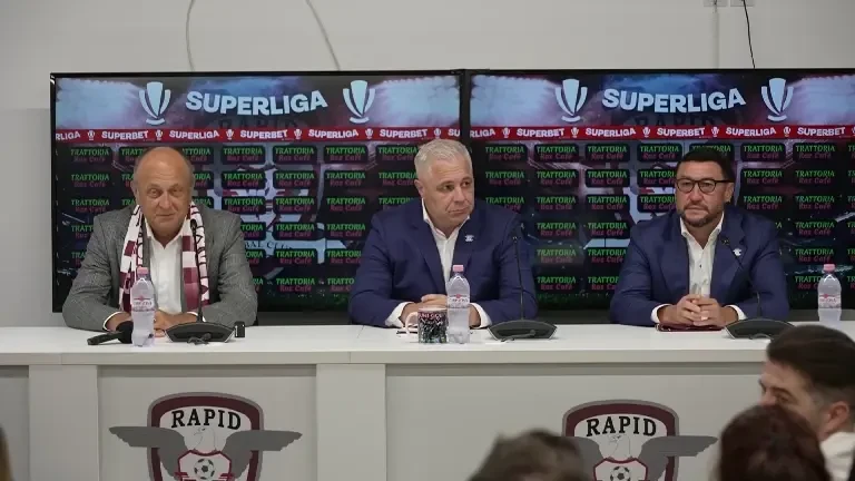Marius Șumudică, prezentat oficial la Rapid (21/08/2024)