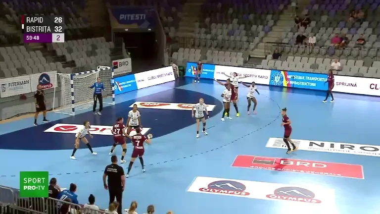 Rapid - Gloria Bistrița 28-36 &icirc;n prima semifinală a Supercupei Rom&acirc;niei (22 august 2024)