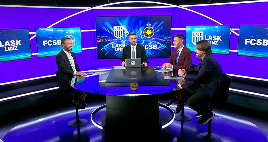 Studio Sport a fost în direct pe VOYO! Costin Ștucan a discutat înainte, la pauză și după LASK - FCSB cu Ciprian Marica, Răzvan Raț și Andru Nenciu