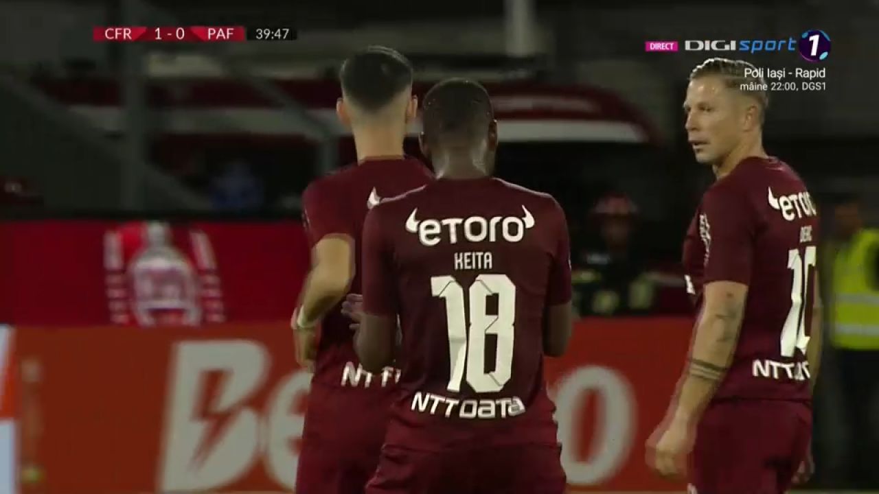 CFR Cluj - Pafos FC 1-0 | În inferioritate numerică, ardelenii sunt cu un pas mai aproape de grupele Conference League _1