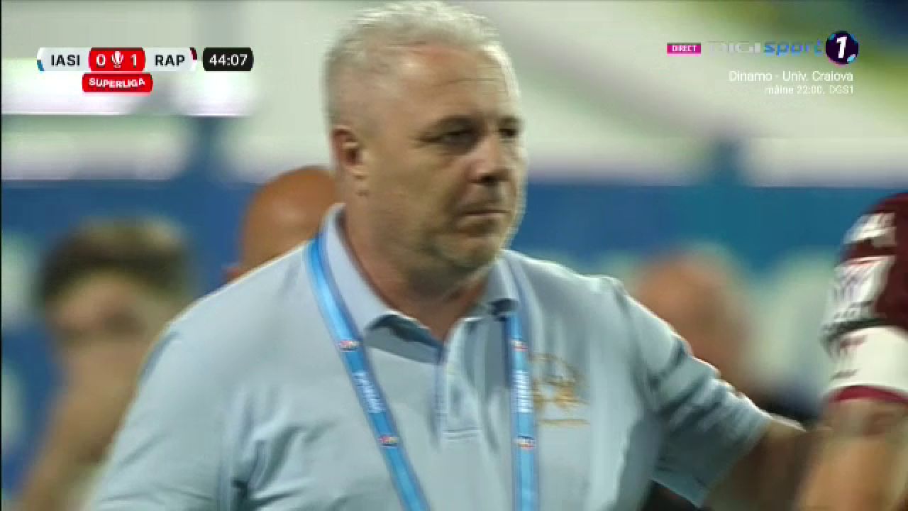 Camerele TV au fost pe el! Cum a reacționat Marius Șumudică după ce Rapid a deschis scorul la Iași_2