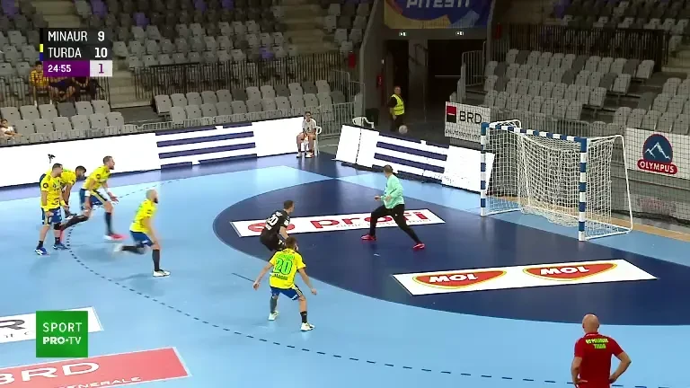Minaur Baia Mare - Potaissa Turda în semifinala Supercupei (finalul primei reprize)