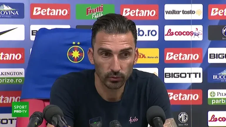 Elias Charalambous, conferință de presă după FCSB - LASK Linz 1-0 (29.08.2024)