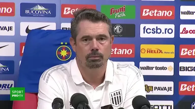 Thomas Darazs, conferință de presă după FCSB - LASK Linz 1-0 (29.08.2024)