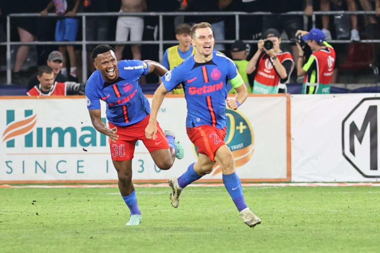 Elias Bucurică! Cum s-au bucurat Charalambous și elevii săi după golul magnific al lui Darius Olaru din 1-0 cu LASK Linz_2