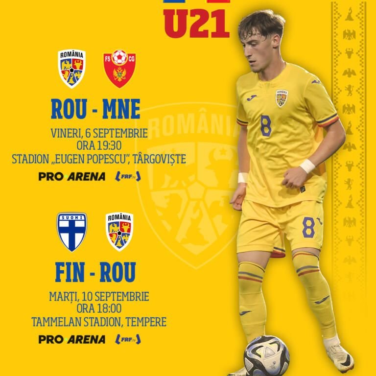 România U21 - Muntenegru U21 pentru calificarea la EURO 2025 este LIVE pe Pro Arena și VOYO vineri, de la ora 19:30! Miza pe fotbaliștii de la Rapid și Dinamo_14