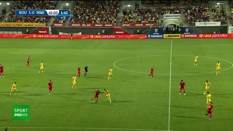 România U21 - Muntenegru U21 (Ocazie Andrija Radulovic, minutul 45+2)