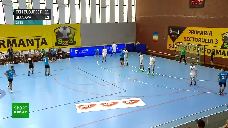 CSM București - CSU Suceava 30-29, ultimele 5 minute din prima repriză