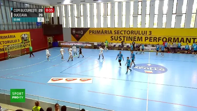 CSM București - CSU Suceava 30-29, ultimele 5 minute din a doua repriză