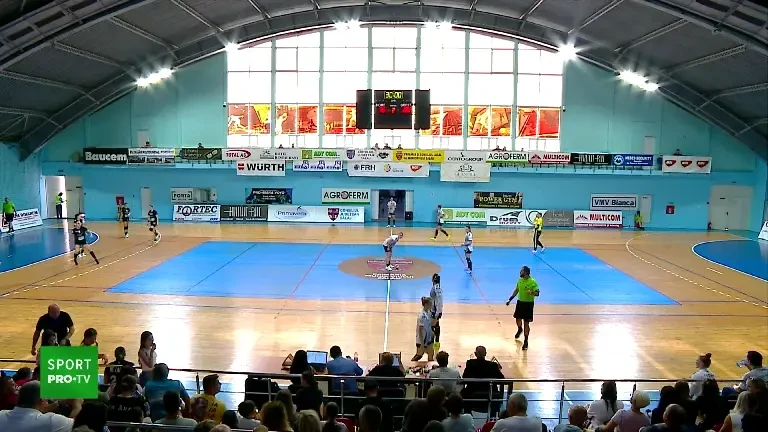 HC Zalău - HC Dunărea Brăila 25-40, primele 5 minute din a doua repriză