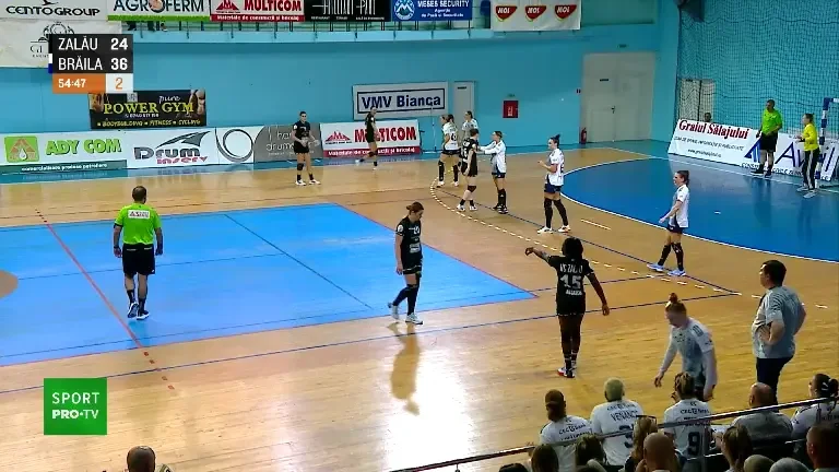 HC Zalău - HC Dunărea Brăila 25-40, ultimele 5 minute din a doua repriză