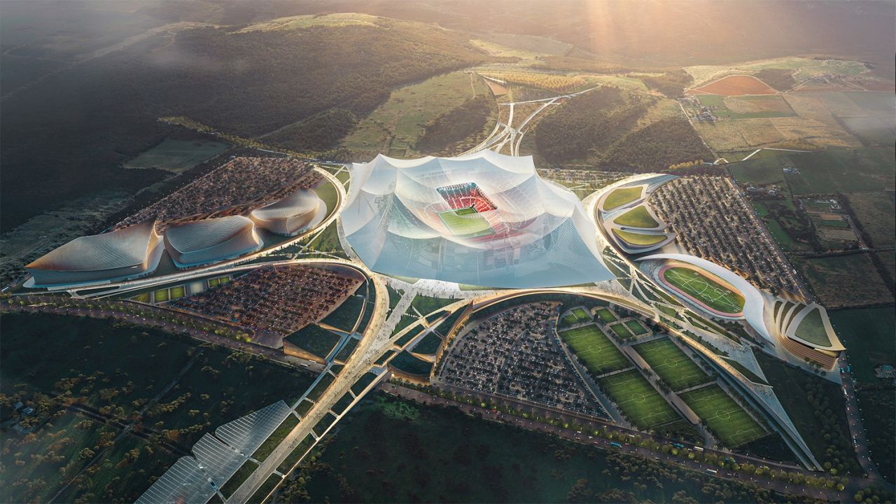 Marocul construiește cel mai mare stadion de fotbal din lume! Designul este inspirat de forma cortului berber_1