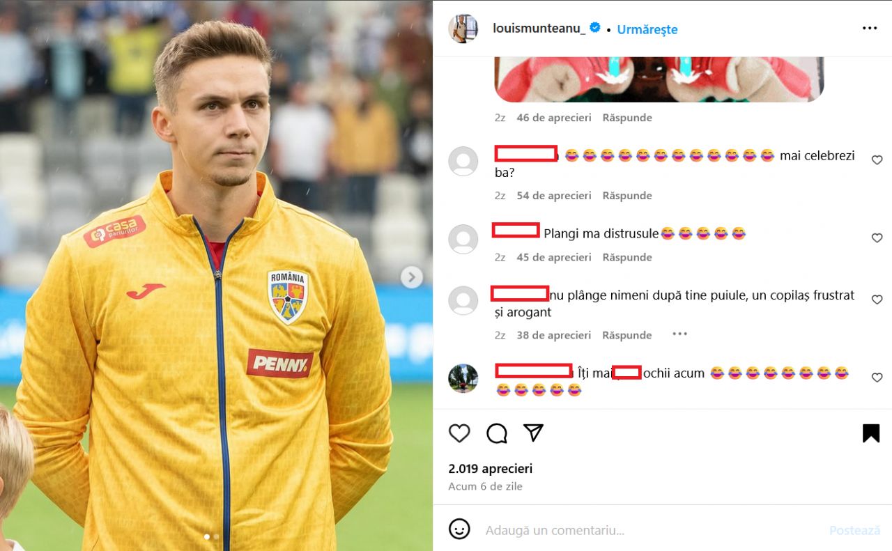 Mesaje oribile primite de Louis Munteanu. Val de jigniri și amenințări după meciul cu FCSB_2