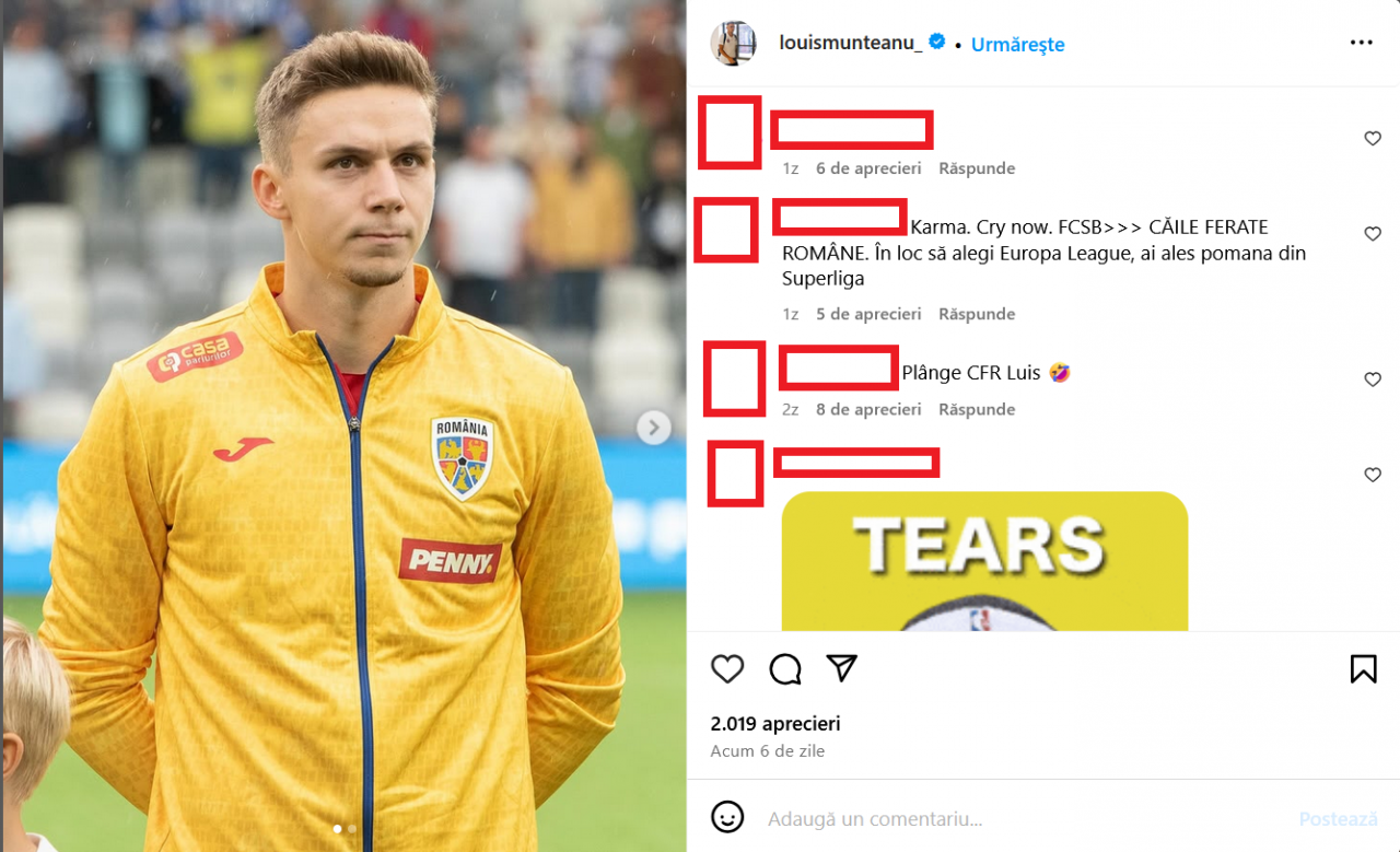 Mesaje oribile primite de Louis Munteanu. Val de jigniri și amenințări după meciul cu FCSB_7