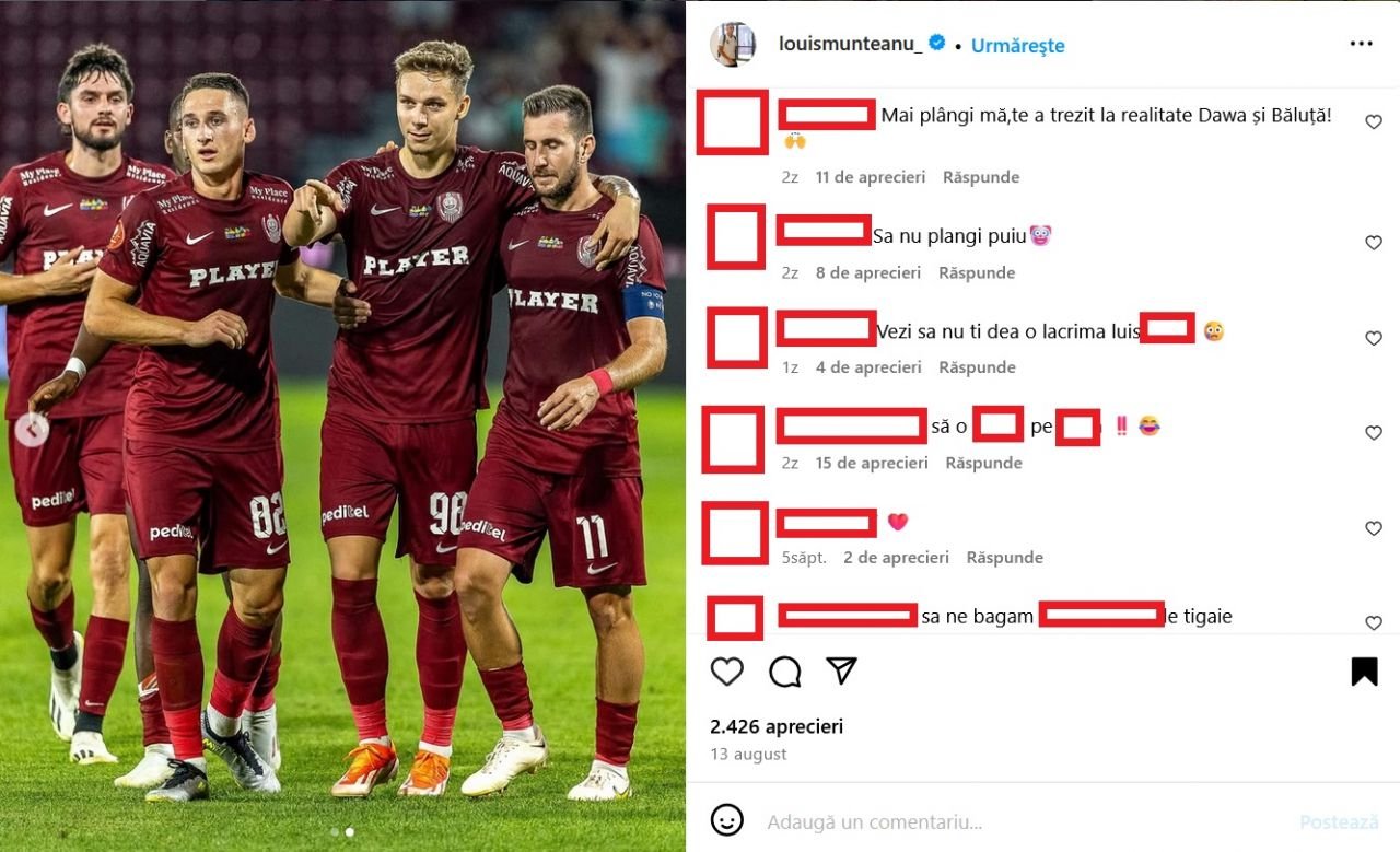 Mesaje oribile primite de Louis Munteanu. Val de jigniri și amenințări după meciul cu FCSB_10