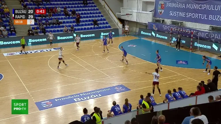 Gloria Buzău - Rapid 22-32 a fost transmis de Pro Arena și VOYO (18 septembrie 2024)