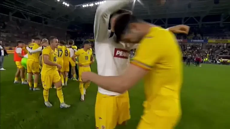 Bucuria naționalei U21 după calificarea la EURO 2025