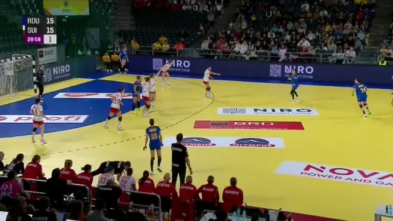 Trofeul Carpați: România - Elveția (finalul primei reprize)