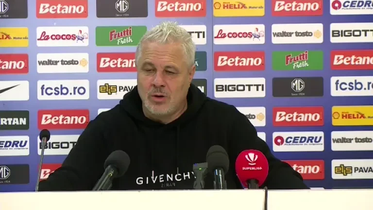 Marius Șumudică, enervat la conferința de presă după FCSB - Rapid 0-0