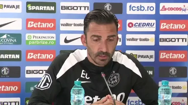 Conferință de presă Elias Charalambous &icirc;nainte de Universitatea Craiova - FCSB (02.11.2024)