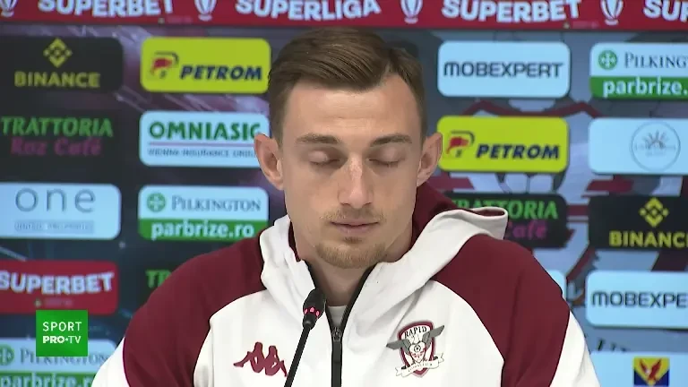 Claudiu Micovschi, conferință de presă &icirc;nainte de Rapid - UTA Arad (08.11.2024)