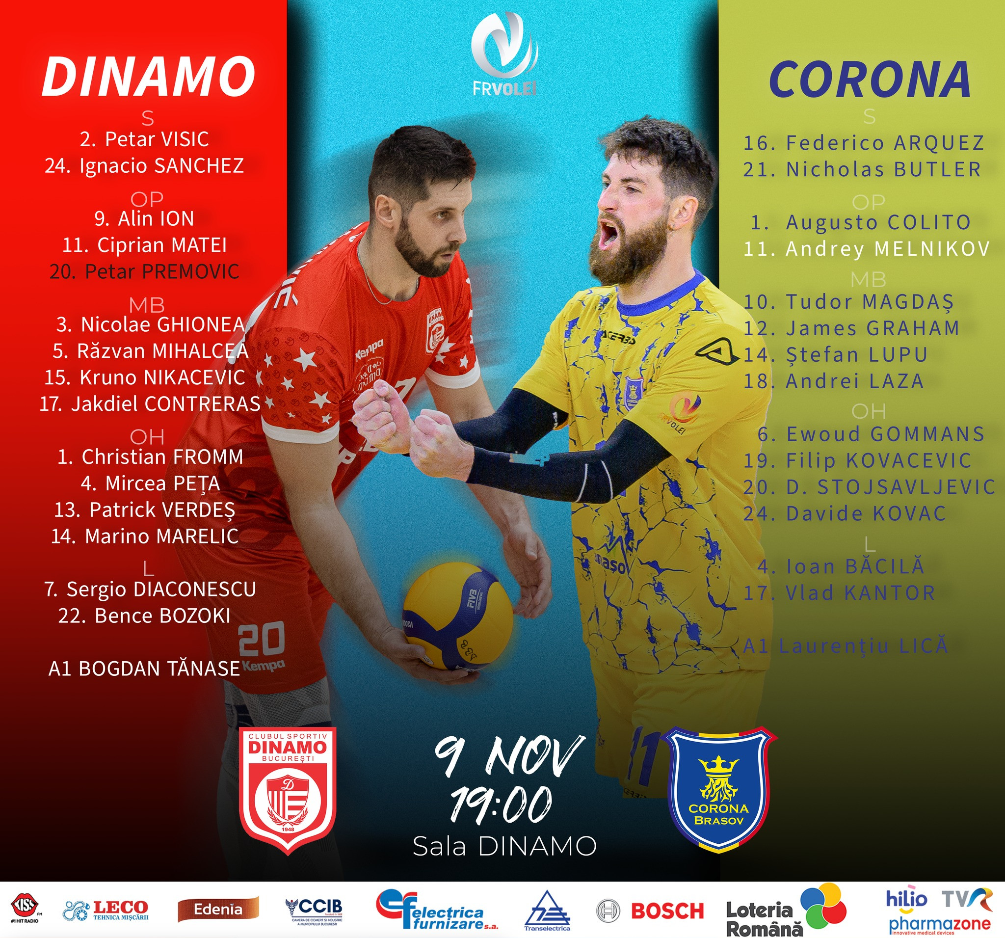 Dinamo vs corona volei