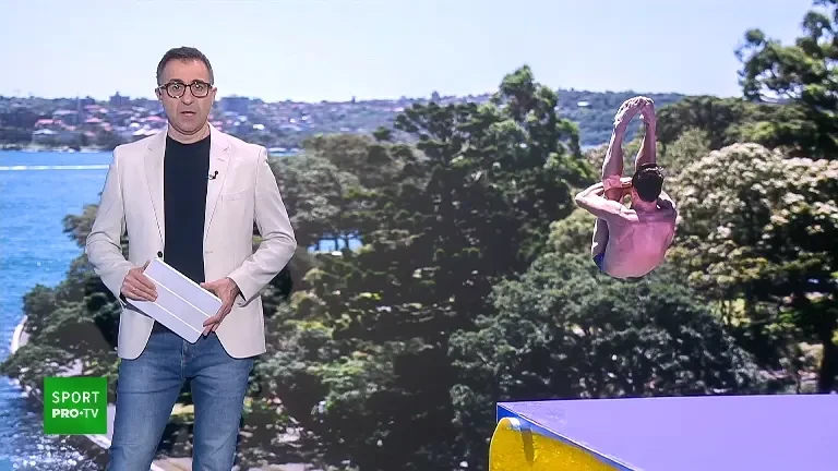 Reacția lui Constantin Popovici după ce a încheiat cu argint circuitul mondial Red Bull Cliff Diving 2024 (12.11.2024)