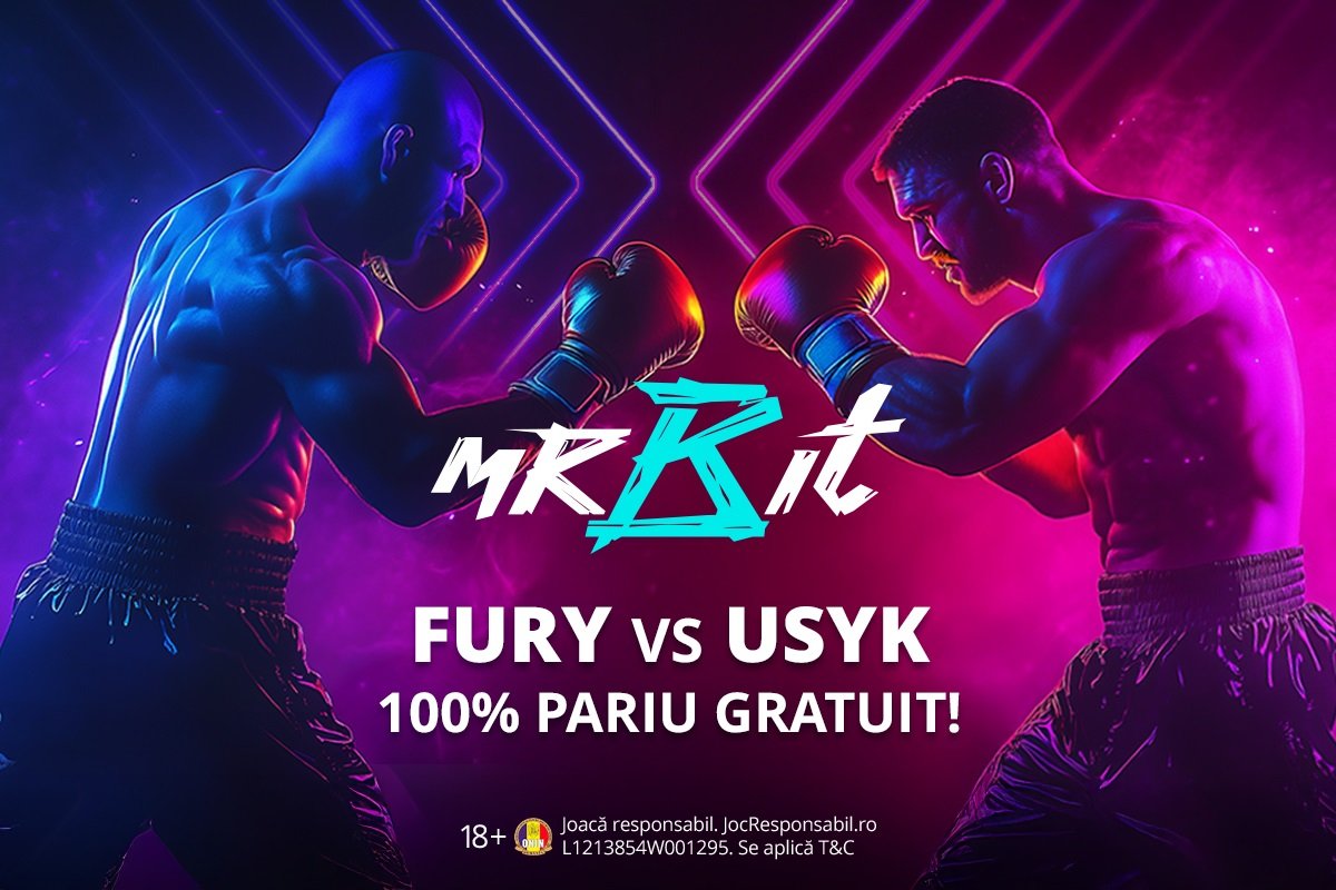 (P) Usyk vs. Fury: Ofertă exclusivă de la Mr Bit cu ocazia confruntării GIGANȚILOR