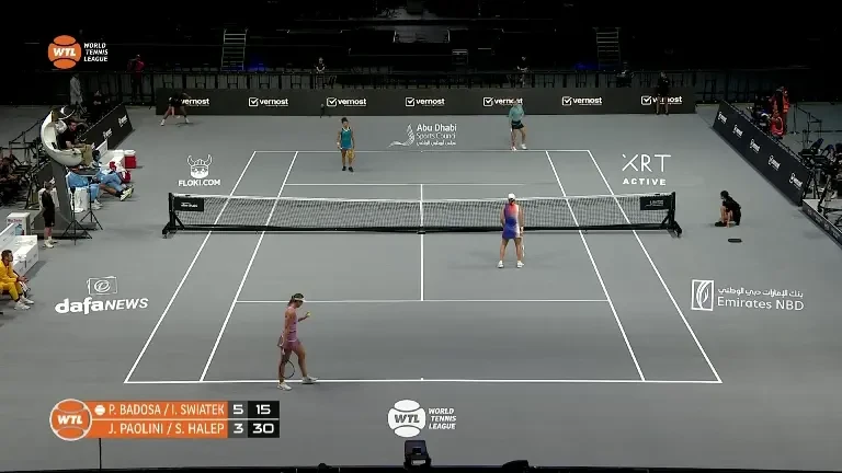 Simona Halep, &icirc;n punctul meciului Halep / Paolini - Swiatek / Badosa (VOYO EXCLUSIV)