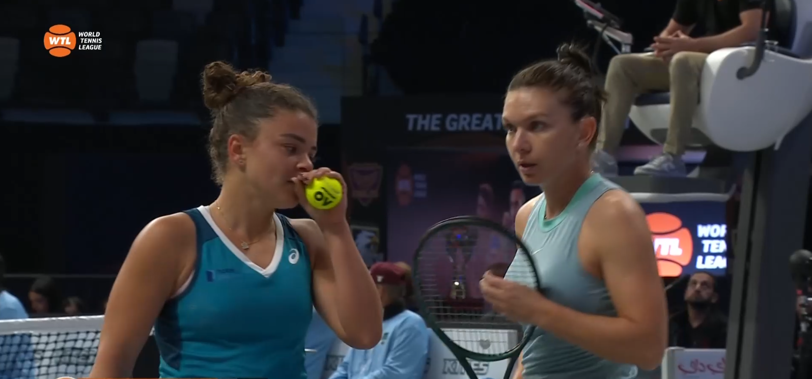 Rever &icirc;n lung de linie marcă &icirc;nregistrată Simona Halep, la World Tennis League (VOYO EXCLUSIV)