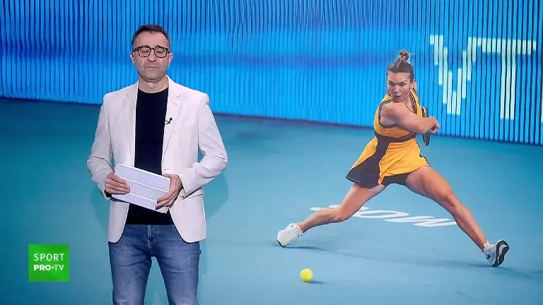 Simona Halep la turneul World Tennis League, transmis exclusiv de VOYO