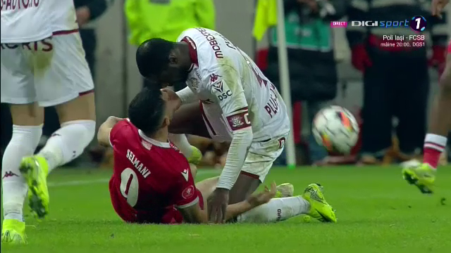 A &rdquo;explodat&rdquo; Arena Națională: Braun l-a tr&acirc;ntit pe Selmani la păm&acirc;nt și au &rdquo;zburat&rdquo; cartonașele roșii