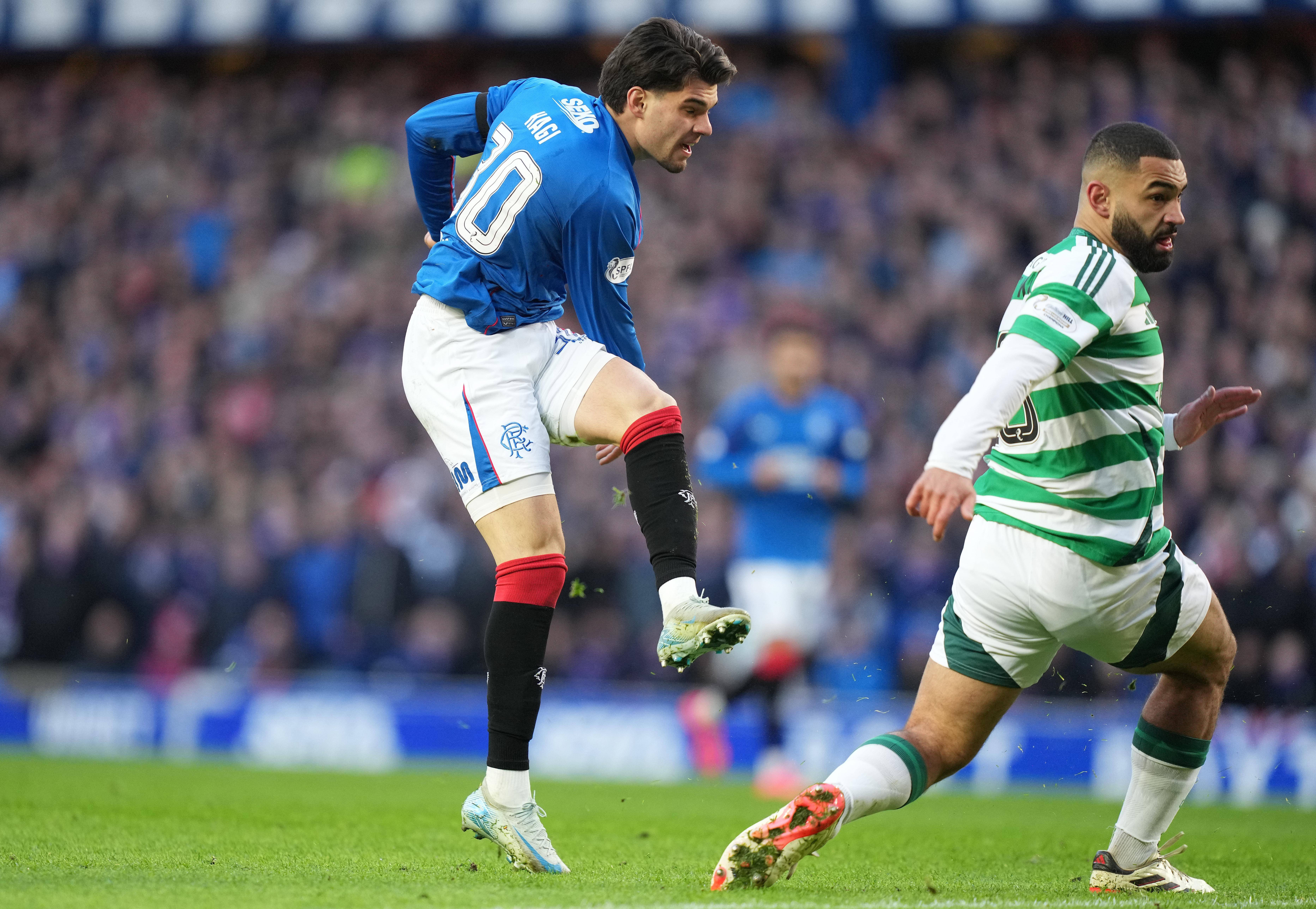 Reacția lui Ianis Hagi după golul marcat &icirc;n Rangers - Celtic