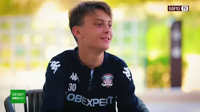 Interviu cu Andrei Șucu după ce a semnat primul contract de fotbalist profesionist cu Rapid