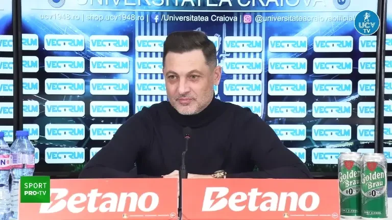 Mirel Rădoi, prima conferință de presă la Universitatea Craiova (29/01/2025)