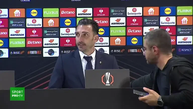 Conferință Elias Charalambous, după FCSB - Manchester United 0-2