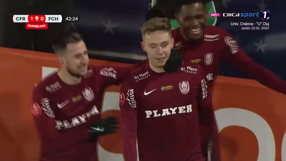 CFR Cluj - FC Hermannstadt 1-0 | Gazdele obțin trei puncte importante și urcă pe podium