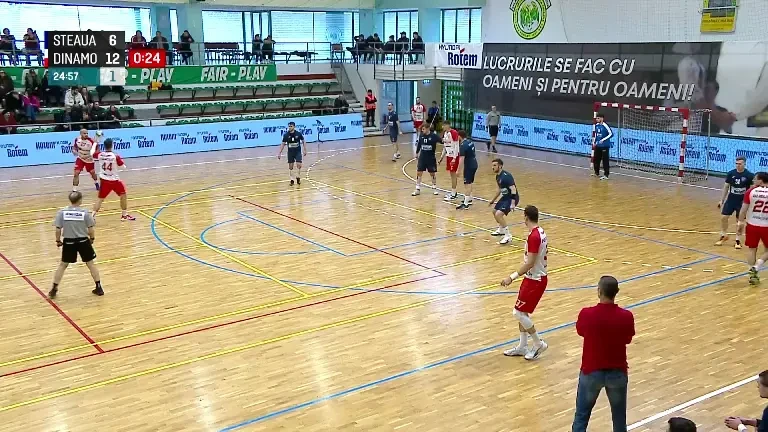 Steaua - Dinamo 8-15 la pauză &icirc;n Liga Zimbrilor (8 februarie 2025)